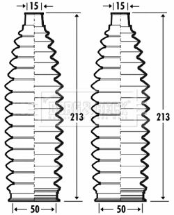 Zestaw osłon, układ kierowniczy BORG & BECK BSG3376