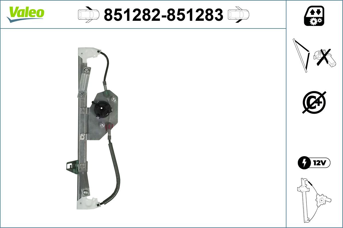 Mecanism actionare geam VALEO 851282