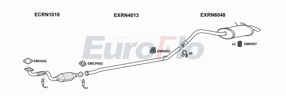 Układ wydechowy EUROFLO RNKAN127001C