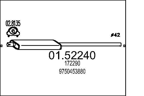 Tłumik środkowy MTS 01.52240