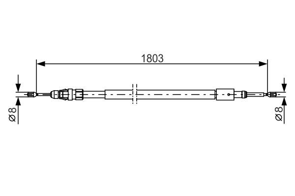 Cięgło, hamulec postojowy BOSCH 1 987 482 317