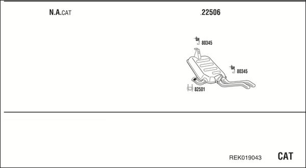 Układ wydechowy WALKER REK019043