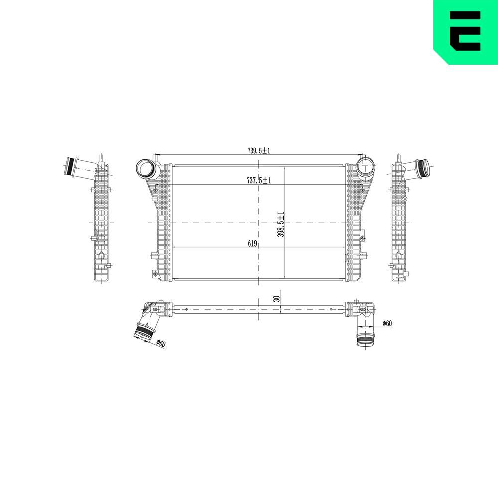 Intercooler, compresor ERA 672033