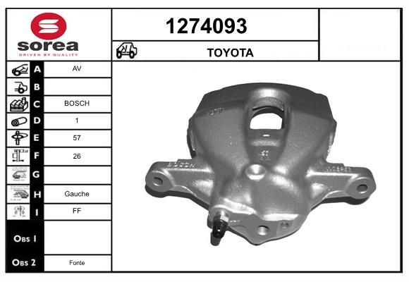 ETRIER DE FREIN - TOYOTA / AV