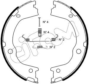 Zestaw szczęk hamulcowych, hamulec postojowy CIFAM 153-498K