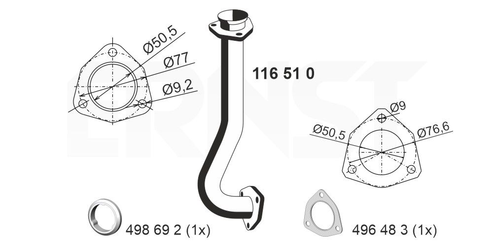 Racord evacuare ERNST 116510