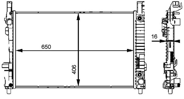 Levně Chladič, chlazení motoru MAHLE CR 661 000P