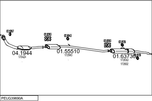Układ wydechowy MTS PEUG39690A002361