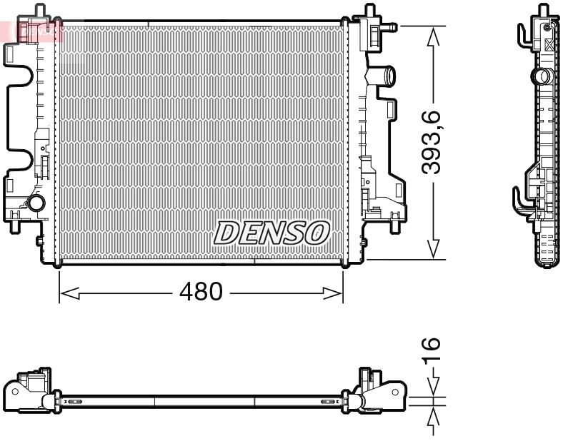 Chladič, chlazení motoru DENSO DRM23113