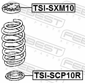 Levně Miska pružiny FEBEST TSI-SCP10R