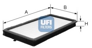 Filtr, wentylacja przestrzeni pasażerskiej UFI 53.046.00