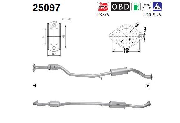 Katalizator AS LFZ42055XB