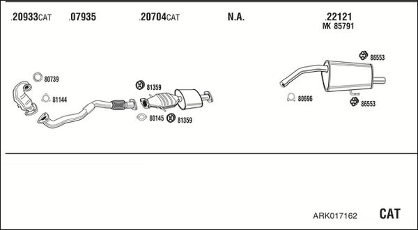 Układ wydechowy WALKER ARK017162