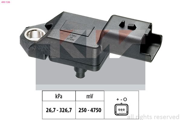 Czujnik ciśnienia powietrza, adaptacja wysokościowa KW 493 136