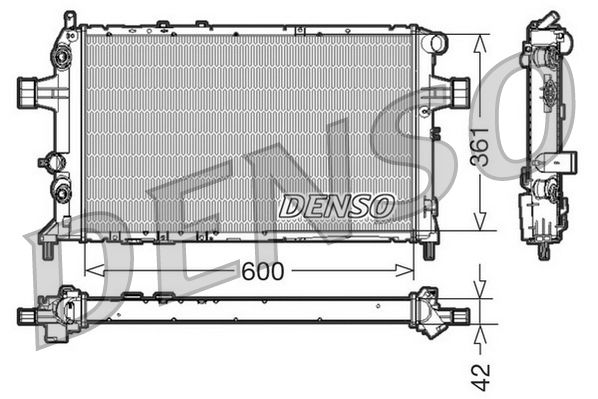 Chladič, chlazení motoru DENSO DRM20016