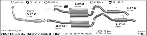 Układ wydechowy IMASAF 561000218