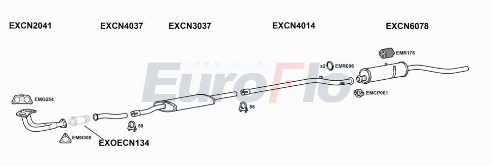 Układ wydechowy EUROFLO CNCX252001A00