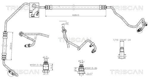 Wąż hydrauliczny, system kierowania TRISCAN 851625002