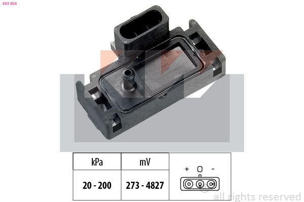 Czujnik ciśnienia powietrza, adaptacja wysokościowa KW 493 004