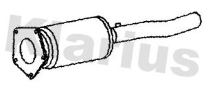 Filtr sadzy / filtr cząstek stałych, układ wydechowy KLARIUS 7M3254800C