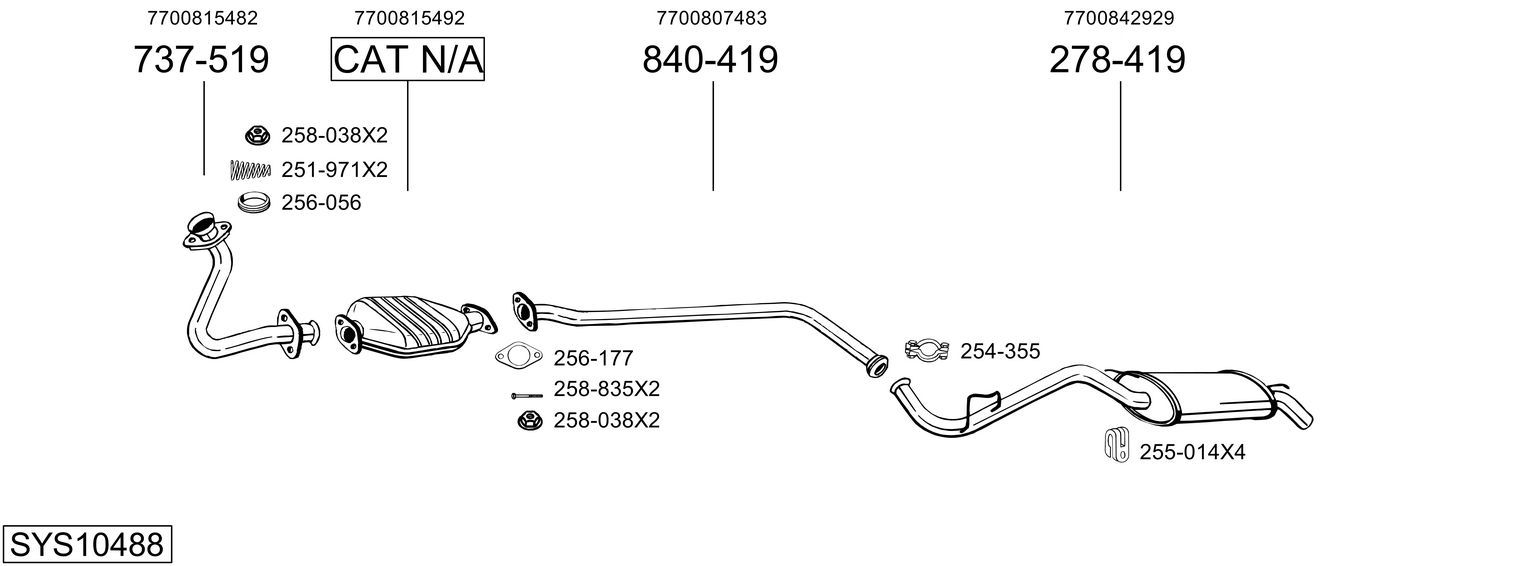 Układ wydechowy BOSAL SYS10488