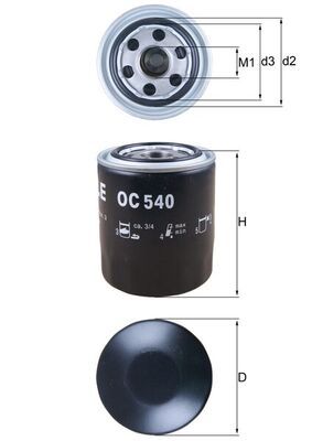 Olejový filtr MAHLE OC 540
