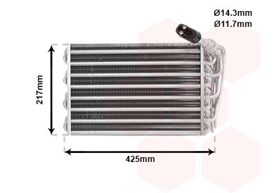 Parownik, klimatyzacja VAN WEZEL 4000V010