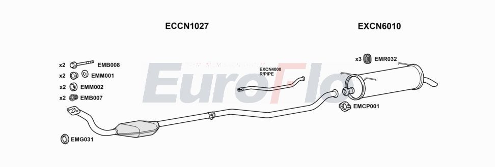 Układ wydechowy EUROFLO CNXAN20D1001