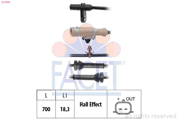 Датчик, частота вращения колеса