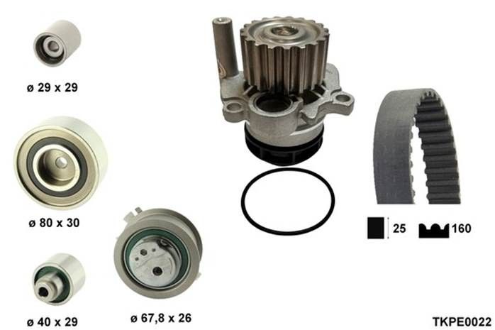 Pompe à eau + kit de courroie crantée
