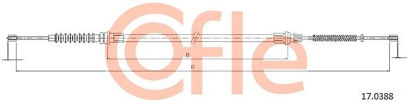 Cięgło, hamulec postojowy COFLE 17.0388