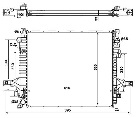 Chladič, chlazení motoru NRF 58356