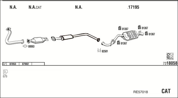 Układ wydechowy WALKER RE57018