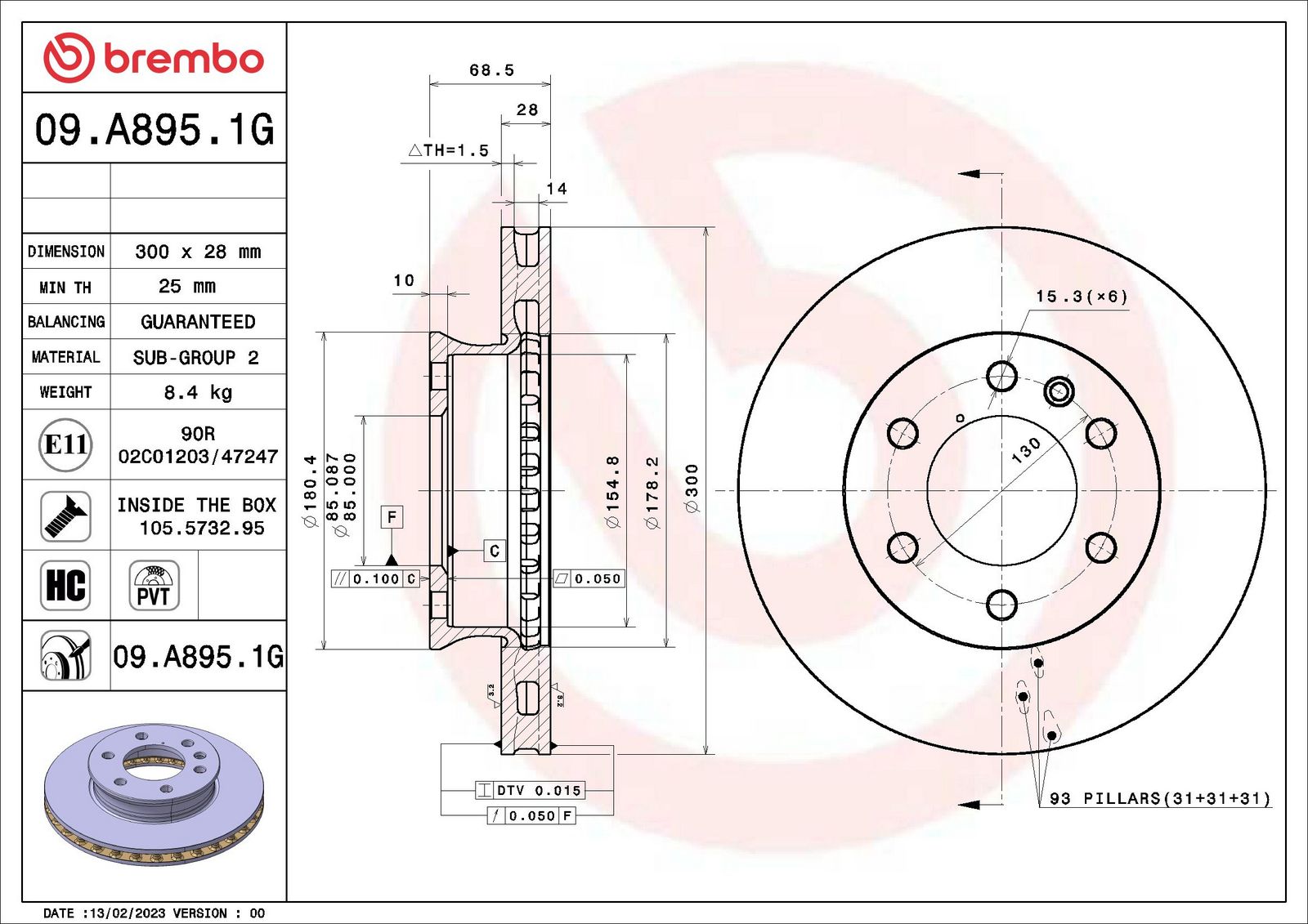 Zestaw do hamulców, hamulce tarczowe BREMBO KT10052