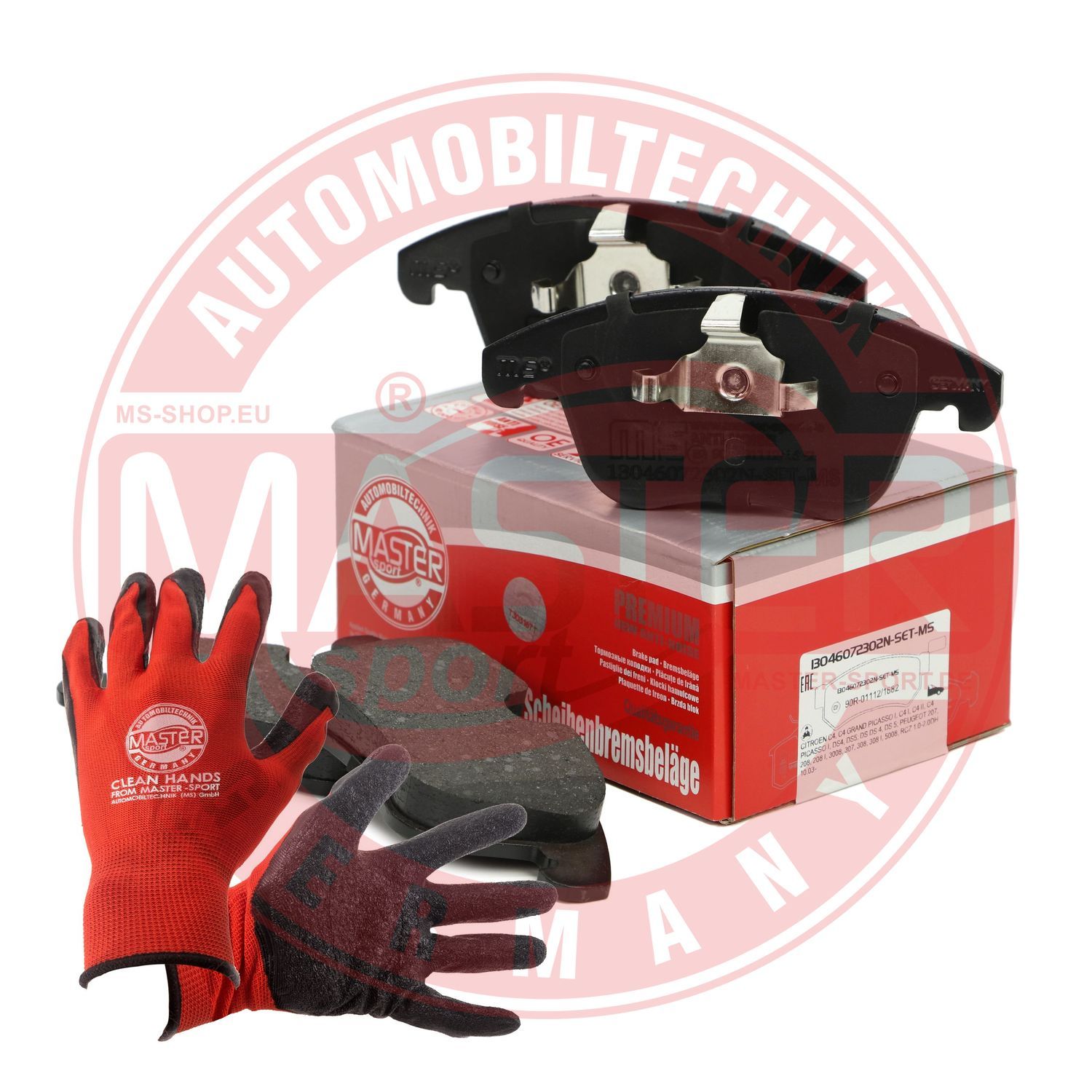 Zestaw klocków hamulcowych, hamulce tarczowe MASTER-SPORT GERMANY 13046072302N-SET-MSP