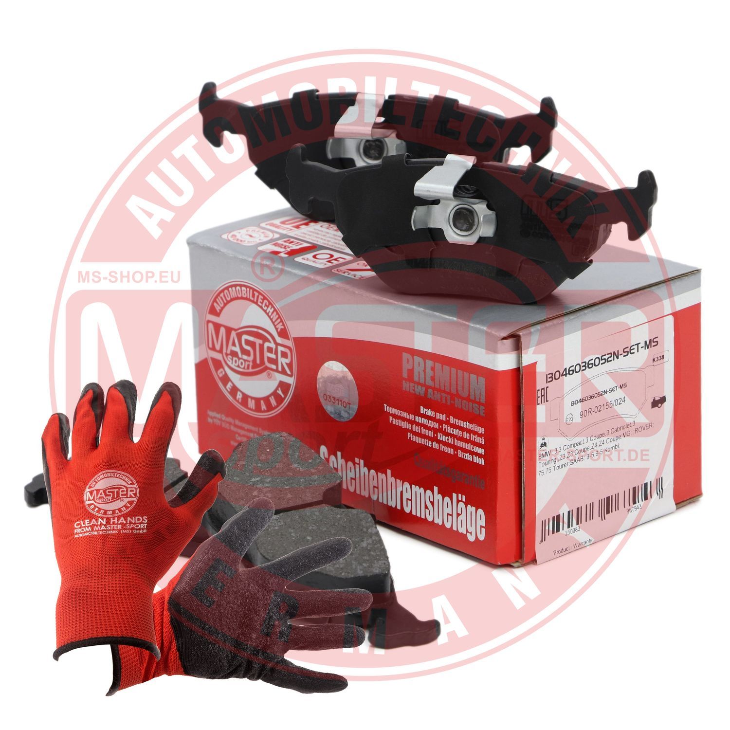 Zestaw klocków hamulcowych, hamulce tarczowe MASTER-SPORT GERMANY 13046036052N-SET-MSP