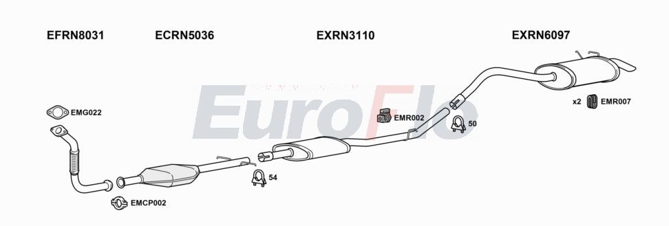 Układ wydechowy EUROFLO RNKAN19D7001A00