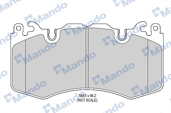 Zestaw klocków hamulcowych, hamulce tarczowe MANDO MBF015606