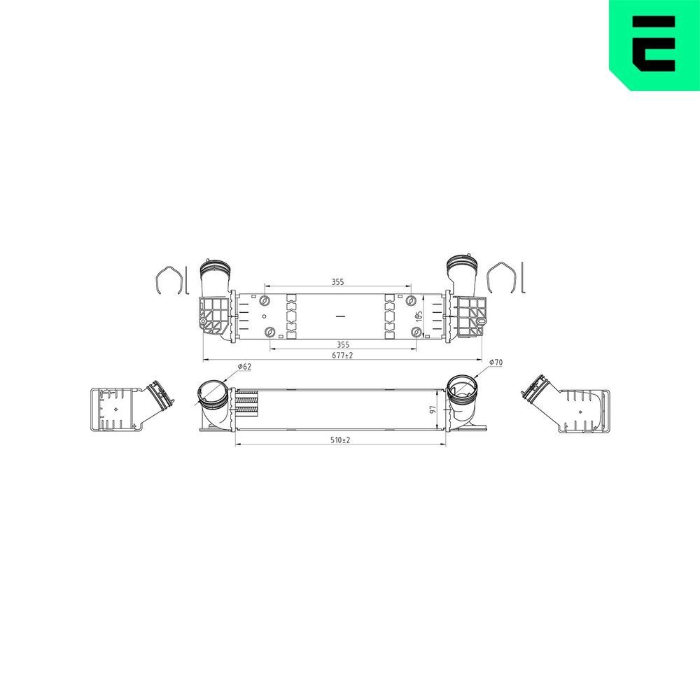 Intercooler, compresor ERA 672058
