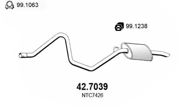 Tłumik końcowy ASSO 42.7039
