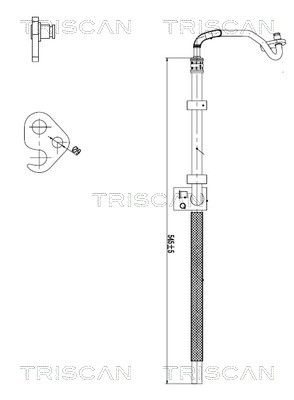 Wąż hydrauliczny, system kierowania TRISCAN 851623010