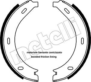 Sada brzdových čelistí, parkovací brzda METELLI 53-0236