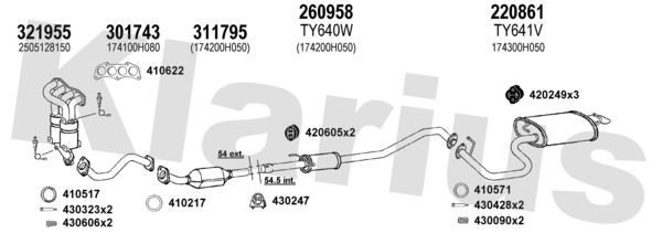 Układ wydechowy KLARIUS 900447E