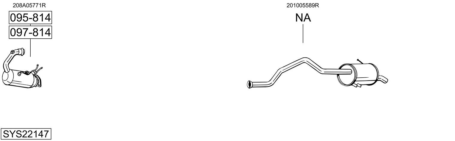 Układ wydechowy BOSAL SYS22147
