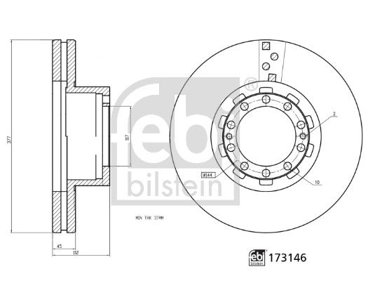 Disc frana FEBI BILSTEIN 173146