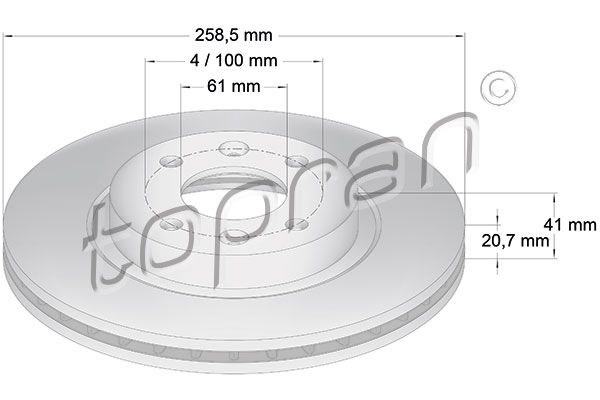 Tarcza hamulcowa TOPRAN 700 180
