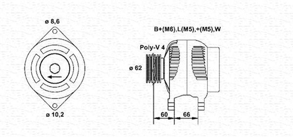 Alternator MAGNETI MARELLI 943356958010