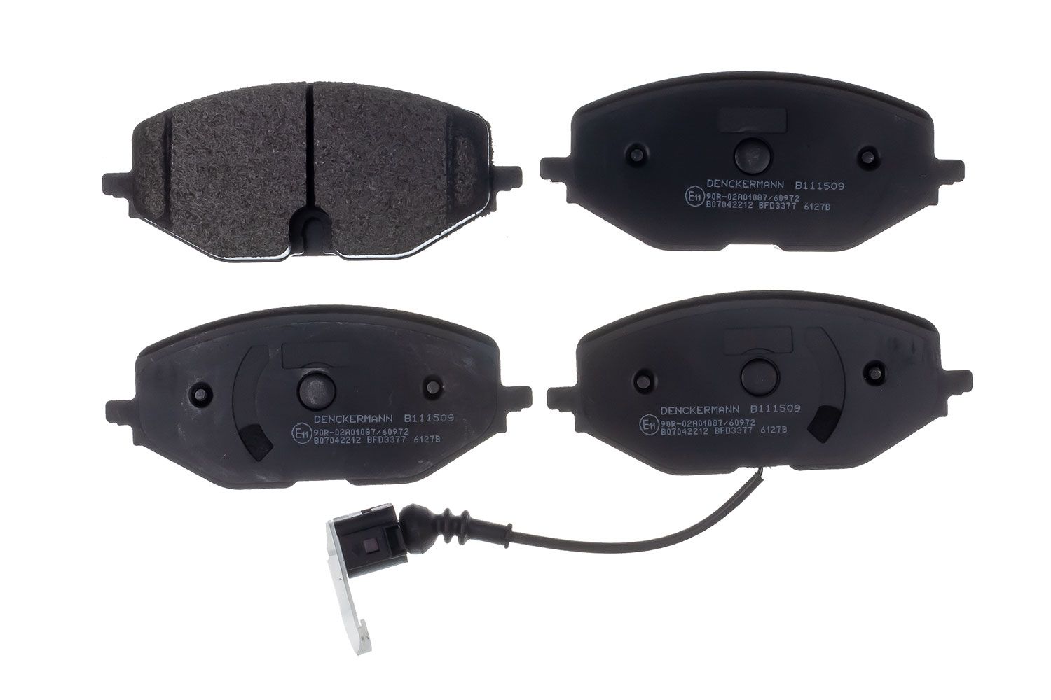 Zestaw klocków hamulcowych, hamulce tarczowe DENCKERMANN B111509