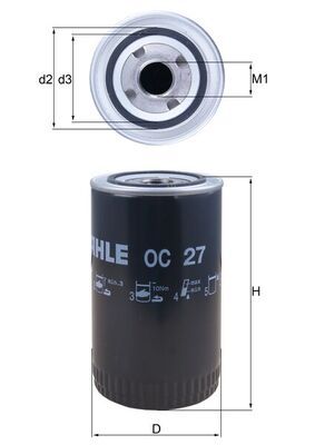 Olejový filtr MAHLE OC 27