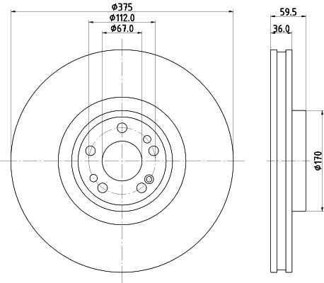 Tarcza hamulcowa HELLA 8DD 355 135-201